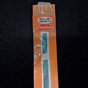 1940s Talon Zipper 10" Turquoise #29 Style 148 Made in USA